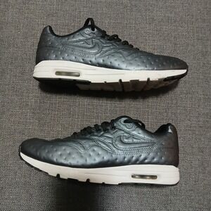 Nike Air Max‎ 1 Ultra Premium Jacquard Metallic Hematite Shoes US 9 In EUC